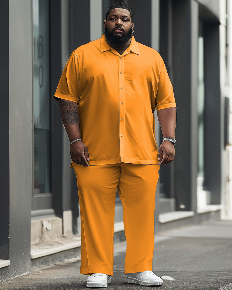 Big & Tall Yellow Solid Color Jeans for big men view 1