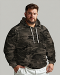 Camouflage Print Men's Long Sleeve Hoodie Men's Plus Size