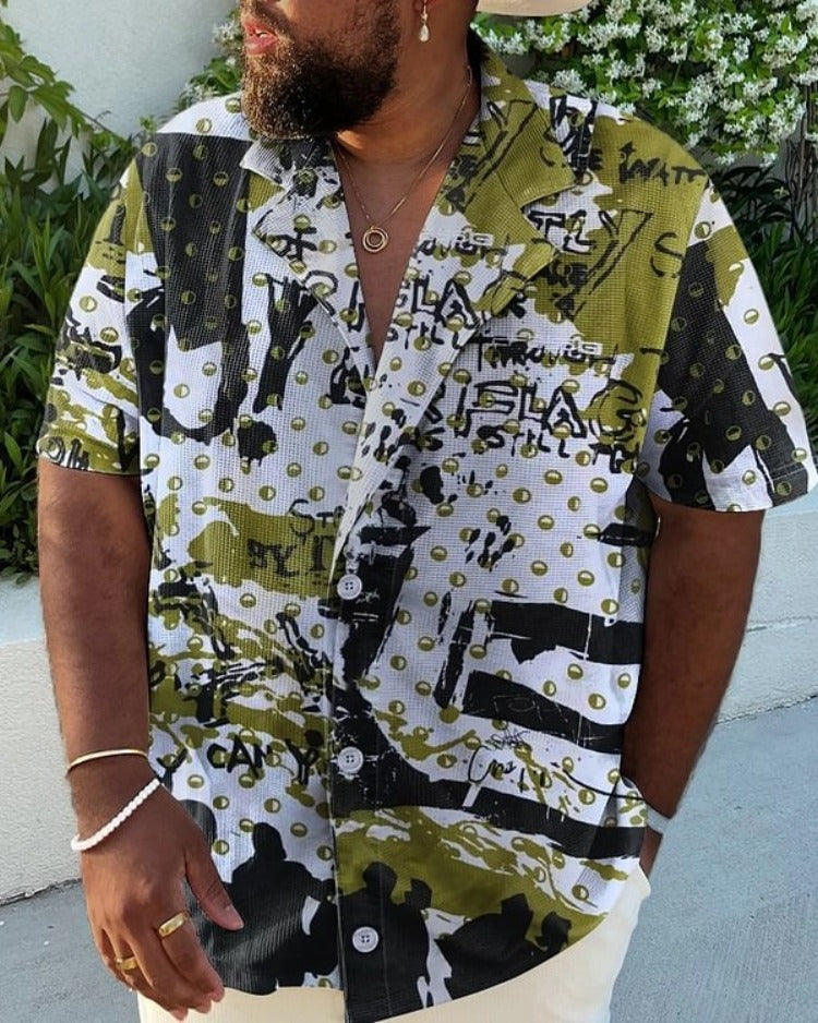 Big & Tall Vintage Short Sleeve Shirt for big men view 1