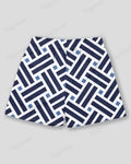 Big & Tall Blue Geometric Striped Athletic Shorts for big men