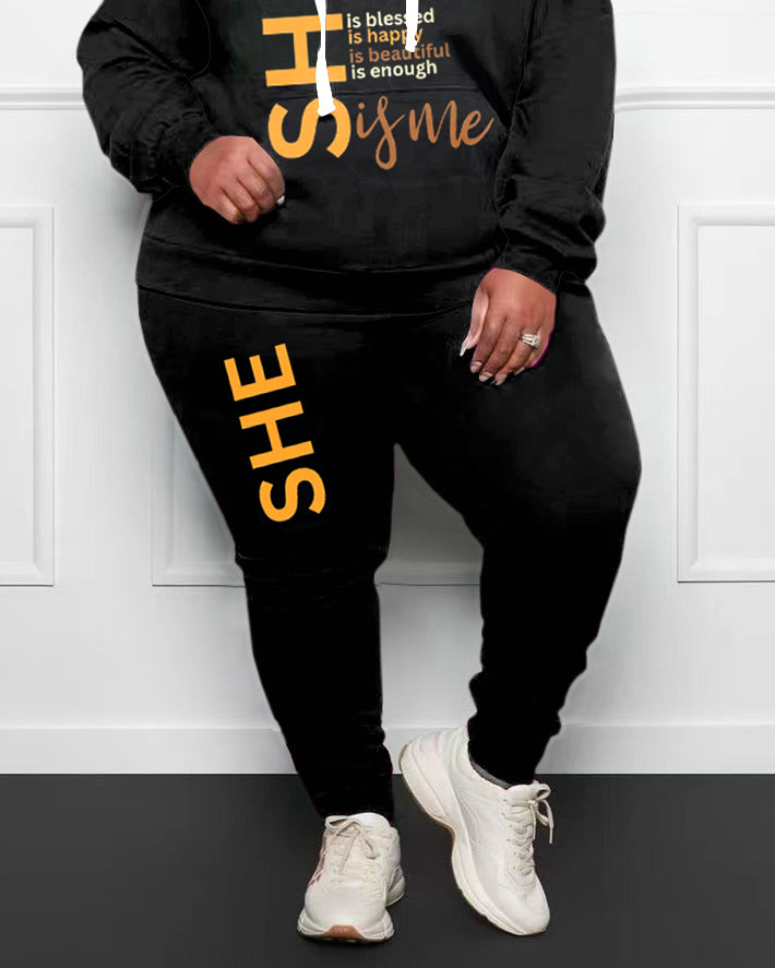 Big & Tall Graphic Hoodie Sweatpants Set for big men view 3