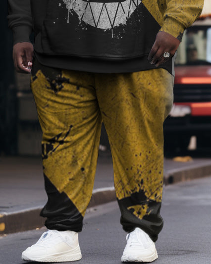 Big & Tall Colorblock Hoodie Sweatpants Set for big men view 6