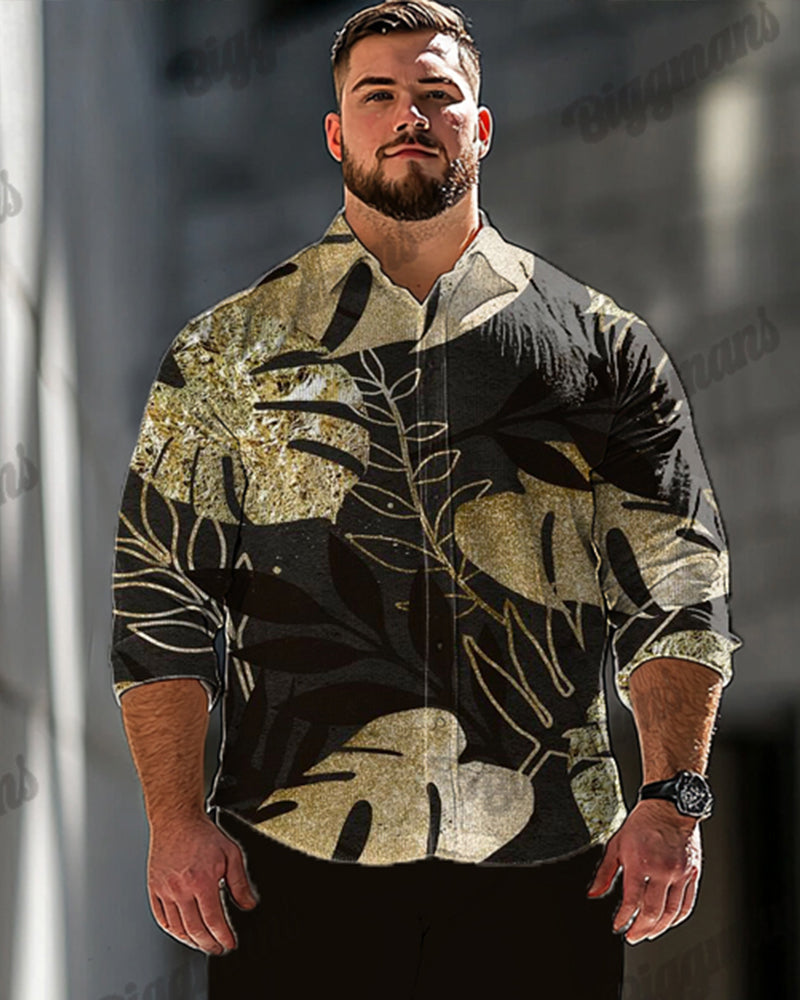 Big & Tall Hawaiian Streetwear T-Shirt Pants Set for big men view 2
