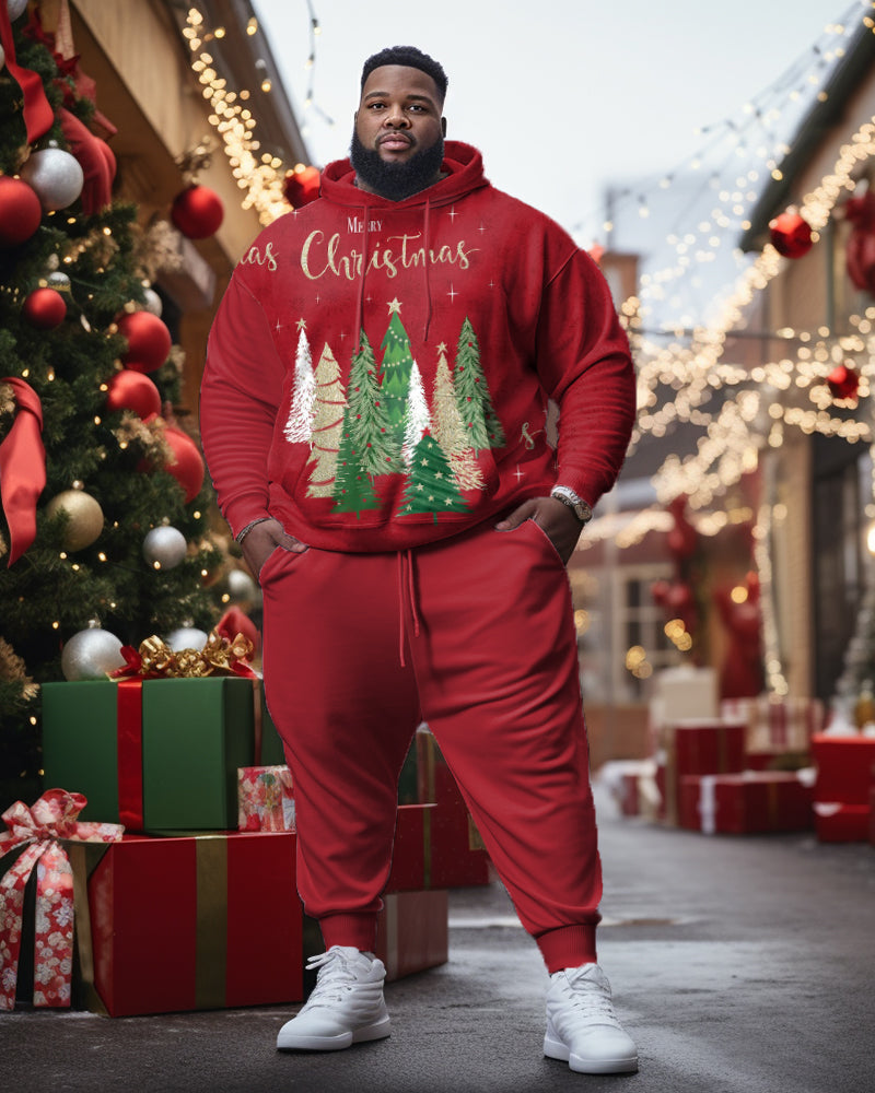 Big & Tall Hoodie Sweatpants Set for big men view 1