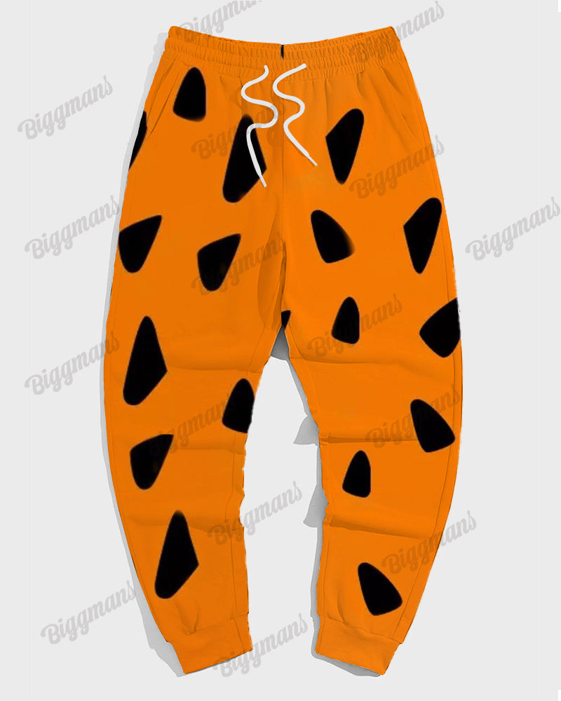Big & Tall Graphic Streetwear Hoodie Sweatpants Set for big men view 4