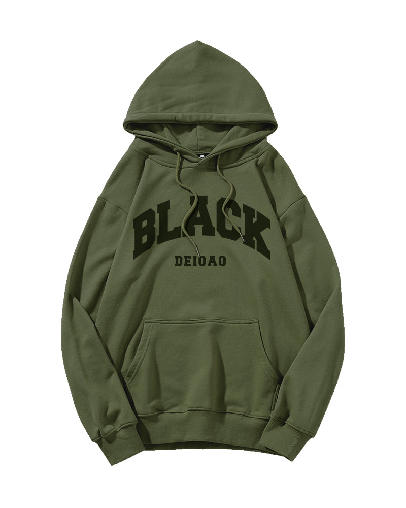 Big & Tall Black Graphic Hoodie for big men view 13