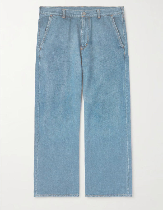 Big & Tall Blue Denim Washed Jeans for big men view 3