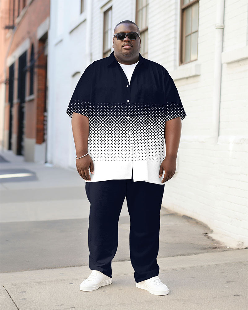 Big & Tall Gradient Geometric Graphic Jeans for big men view 1