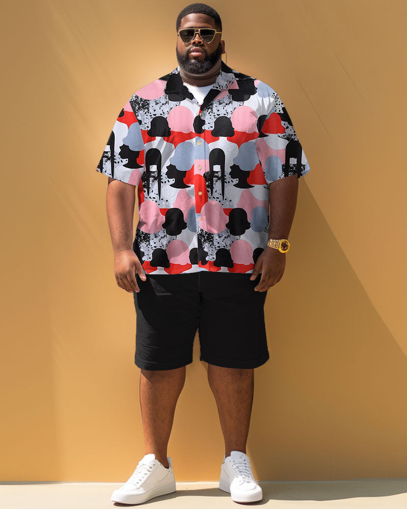 Big & Tall Geometric Graphic Jeans for big men view 2