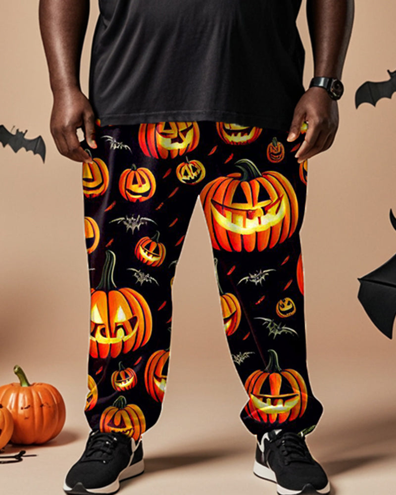 Big & Tall Graphic Skull T-Shirt Pants Set for big men view 3