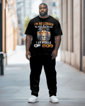 Big & Tall Graphic T-Shirt Pants Set for big men view 1
