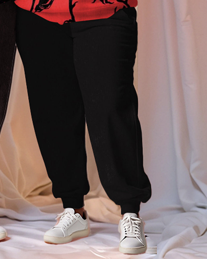 Big & Tall Graphic Hoodie Sweatpants Set for big men view 8