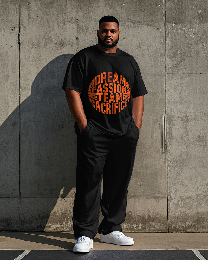 Big & Tall Graphic T-Shirt Pants Set for big men view 1