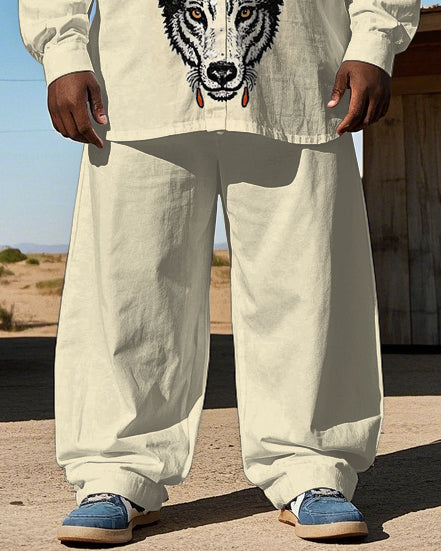 Big & Tall Western T-Shirt Pants Set for big men view 3