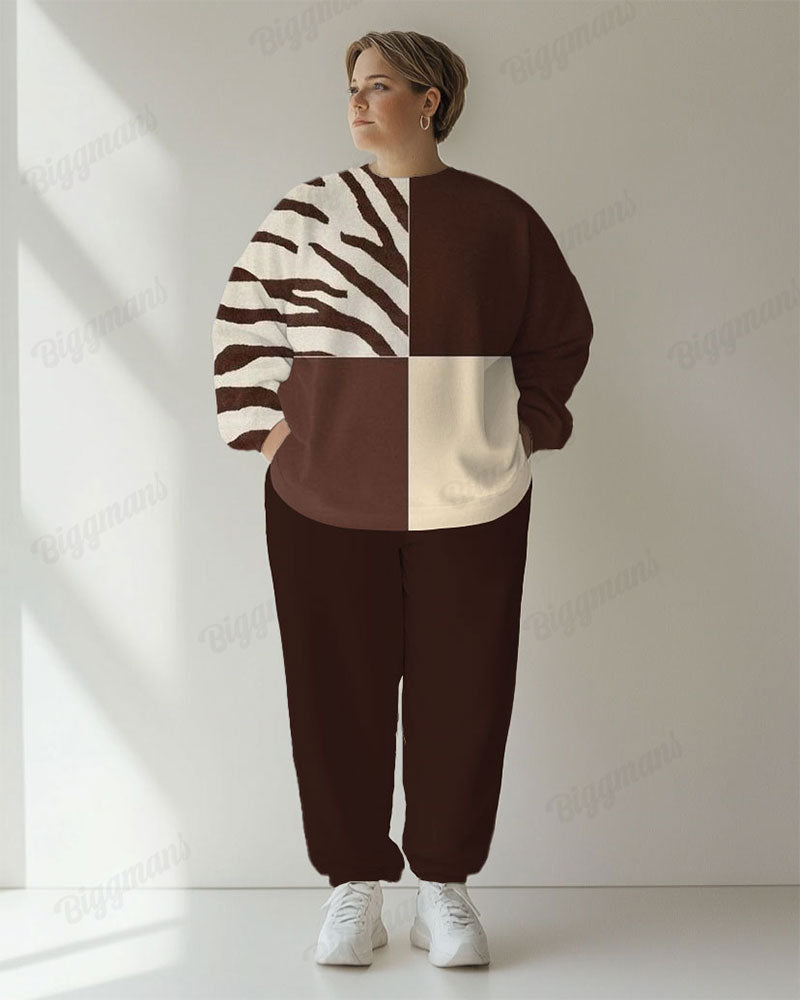 Big & Tall Colorblock Graphic Hoodie Sweatpants Set for big men view 1