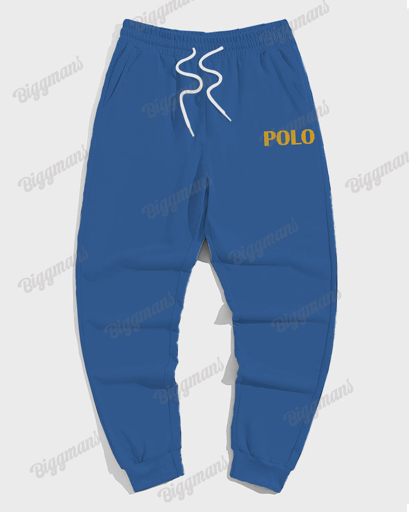 Big & Tall Blue Graphic Two-piece Set for big men view 3