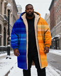Big & Tall Blue Orange Gradient Hoodie for big men view 2