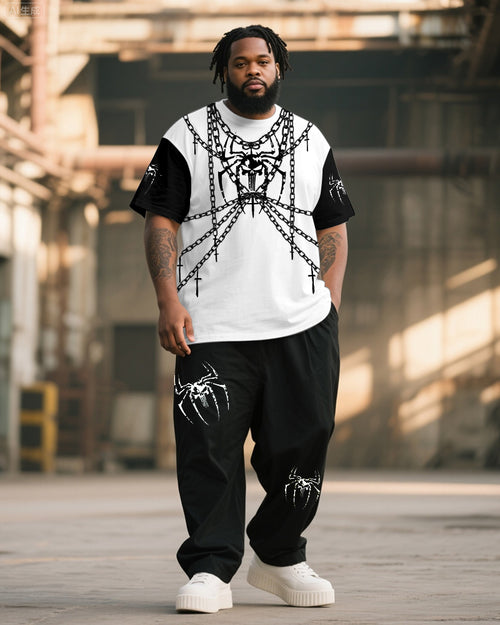 Big & Tall Graphic T-Shirt Pants Set for big men view 1