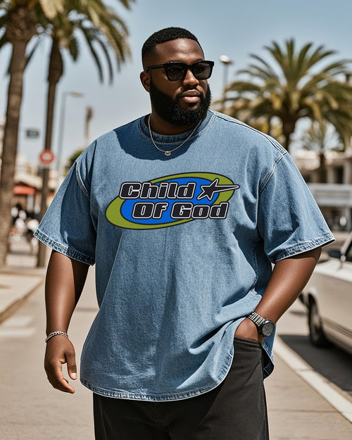 Big & Tall Denim T-Shirt for big men