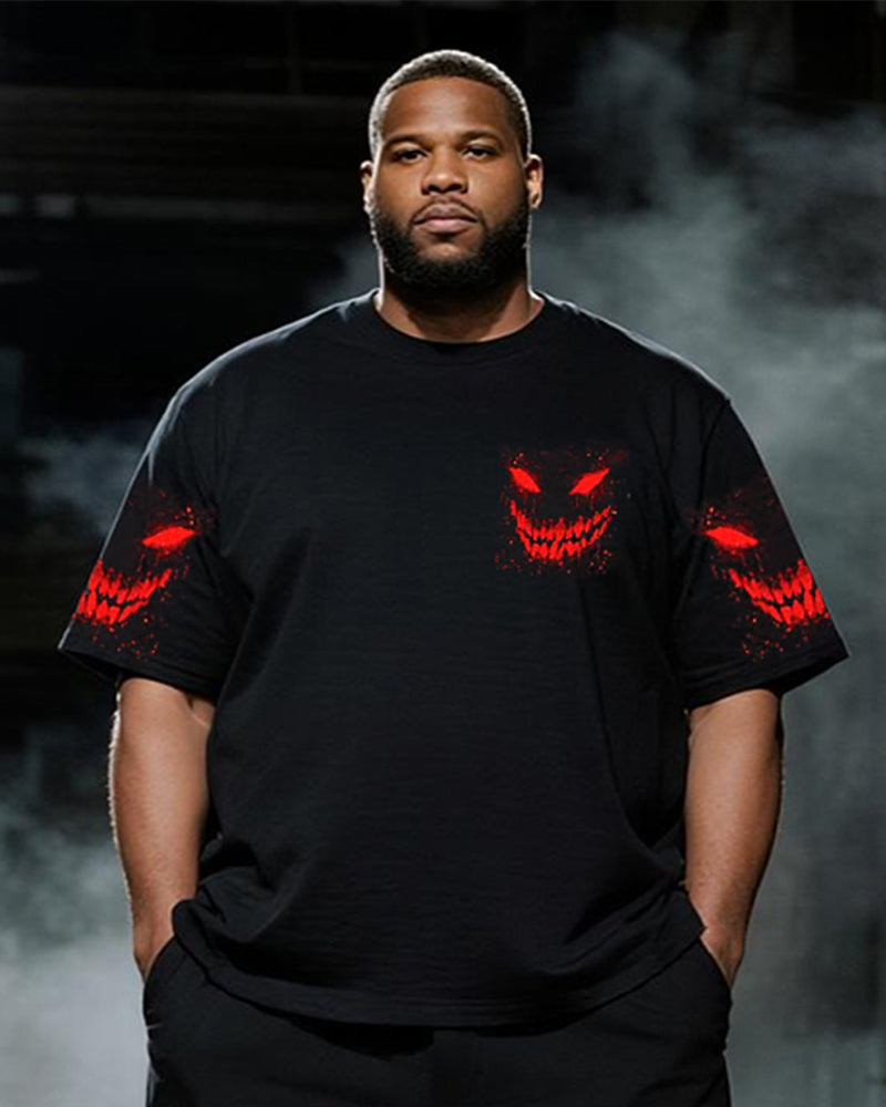 Big & Tall Skull T-Shirt Pants Set for big men view 5