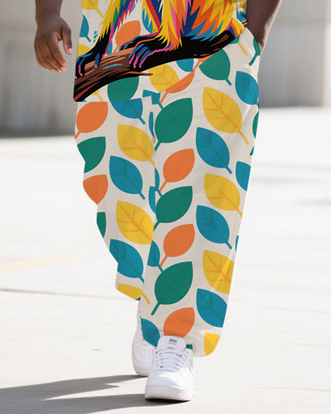 Big & Tall Streetwear T-Shirt Pants Set for big men view 3