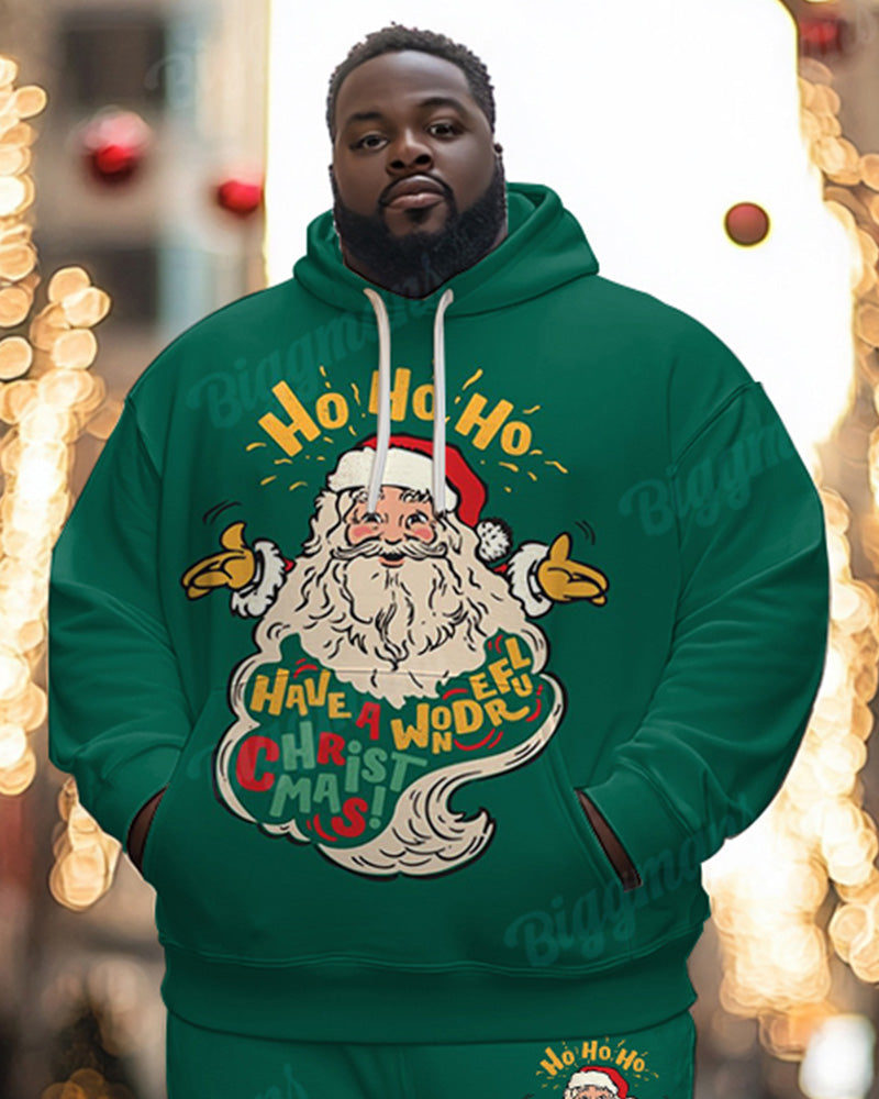 Big & Tall Graphic Hoodie Sweatpants Set for big men view 2