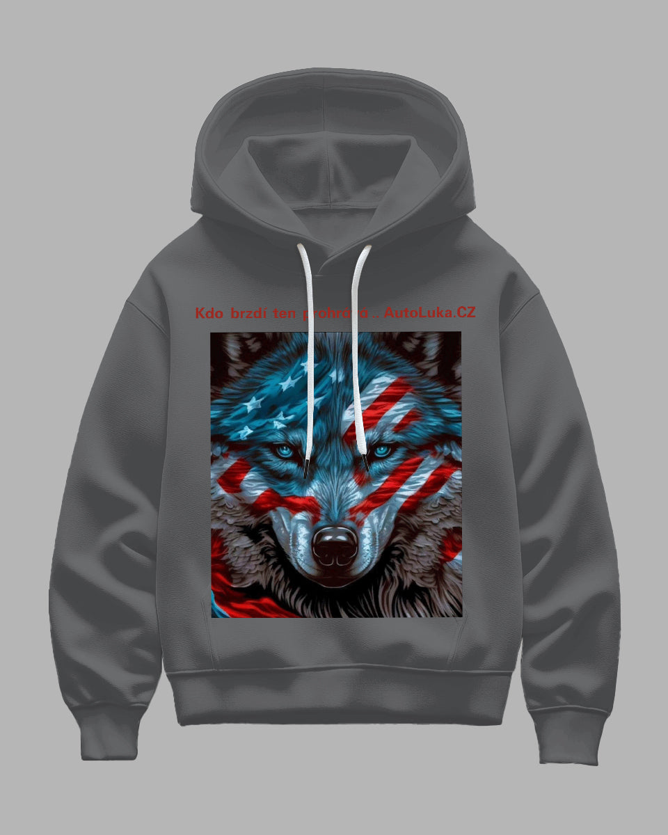 Big & Tall Gray Graphic Hoodie for big men
