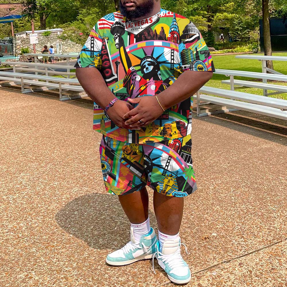 Big & Tall Streetwear Two-piece Set for big men view 2