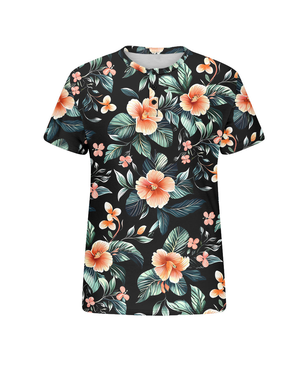 Big & Tall Hawaiian Graphic Floral T-Shirt for big men view 4