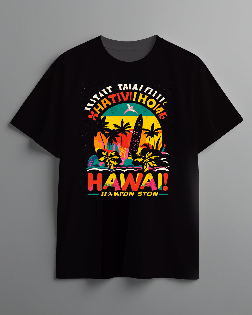 Big & Tall Hawaiian Graphic T-Shirt for big men view 2