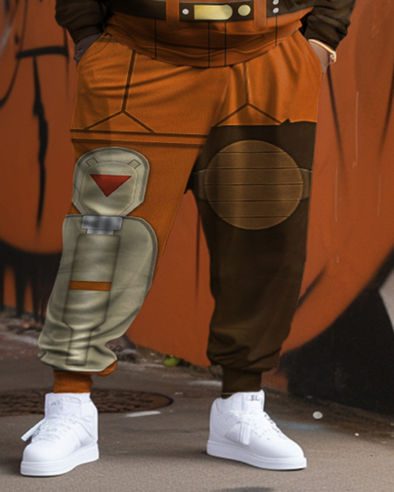 Big & Tall Graphic Hoodie Sweatpants Set for big men view 3