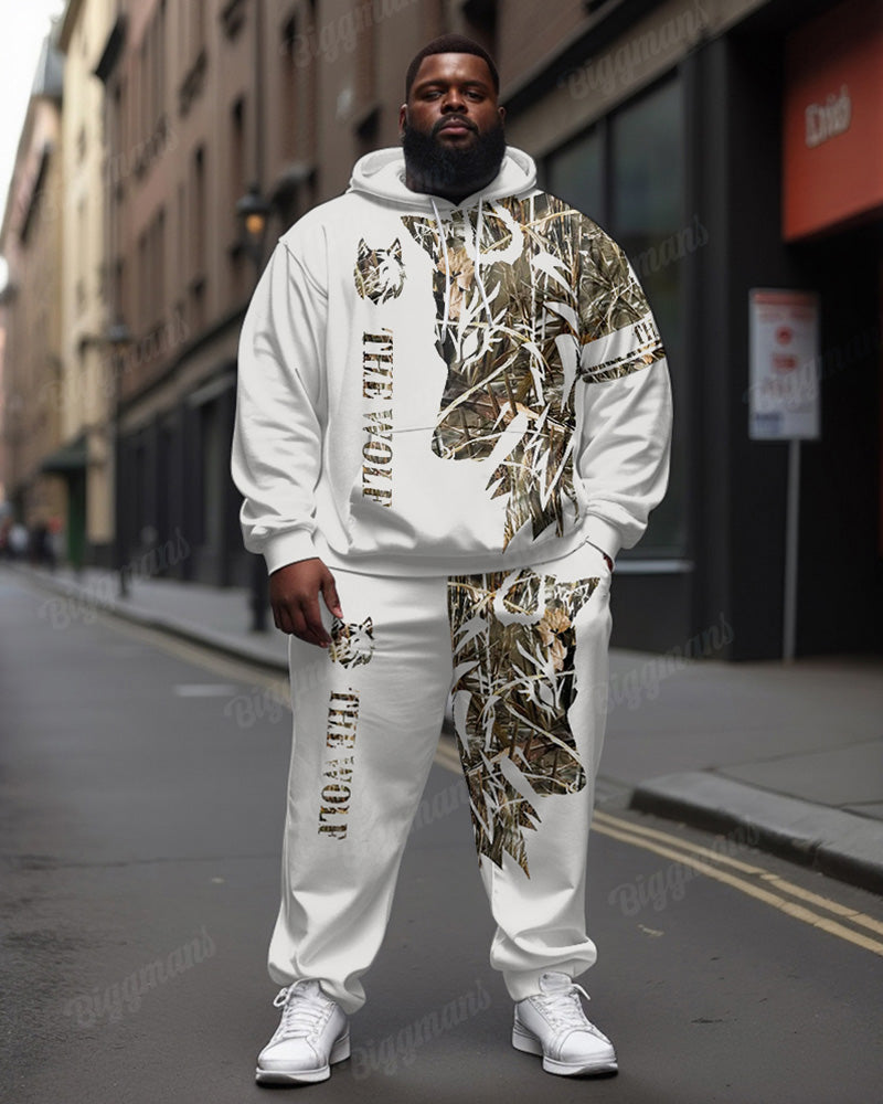 Big & Tall Graphic Streetwear Hoodie Sweatpants Set for big men view 1