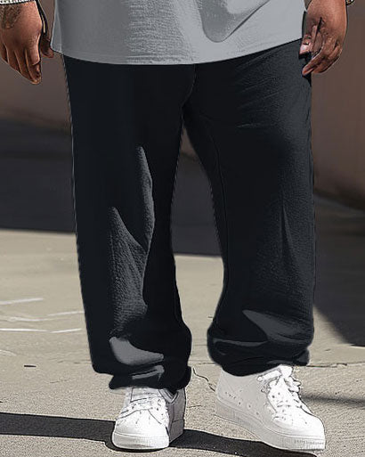 Big & Tall Colorblock Graphic T-Shirt Pants Set for big men view 3