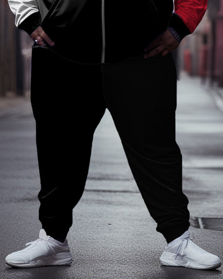 Big & Tall Colorblock Hoodie Sweatpants Set for big men view 3