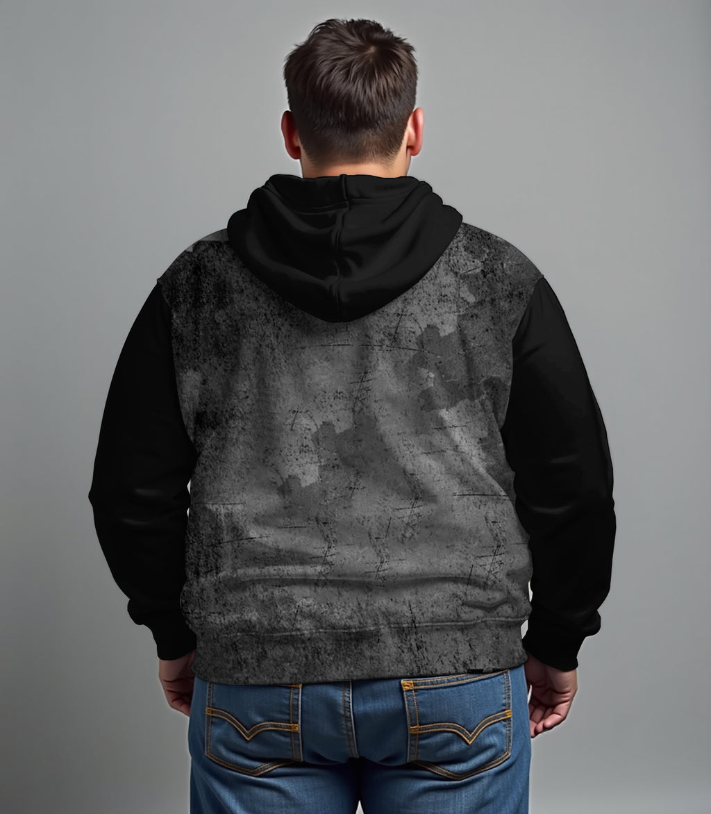 Big & Tall Colorblock Streetwear Hoodie for big men view 3