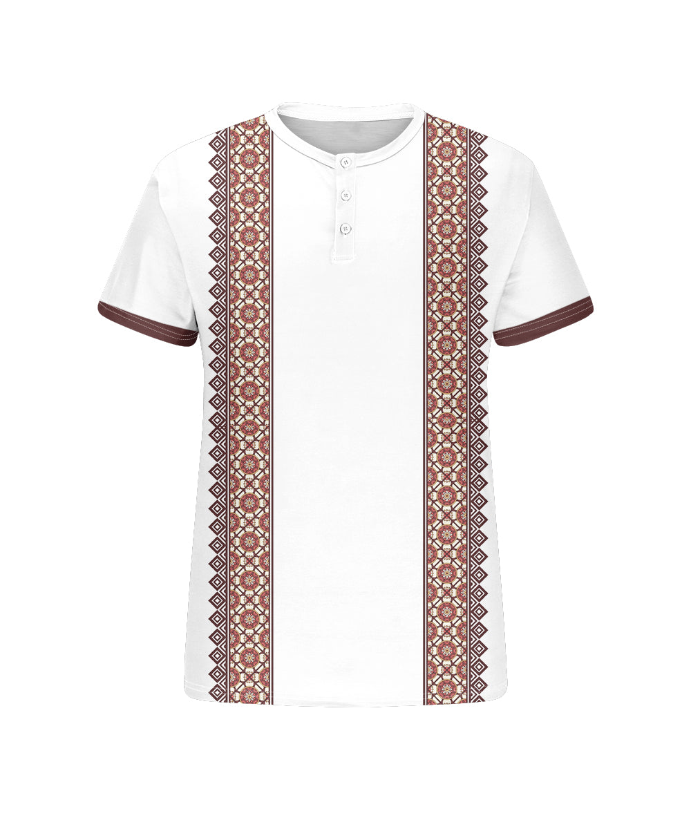 Big & Tall Red Hawaiian Streetwear T-Shirt for big men view 4