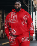 Big & Tall Vintage Hoodie Sweatpants Set for big men view 2