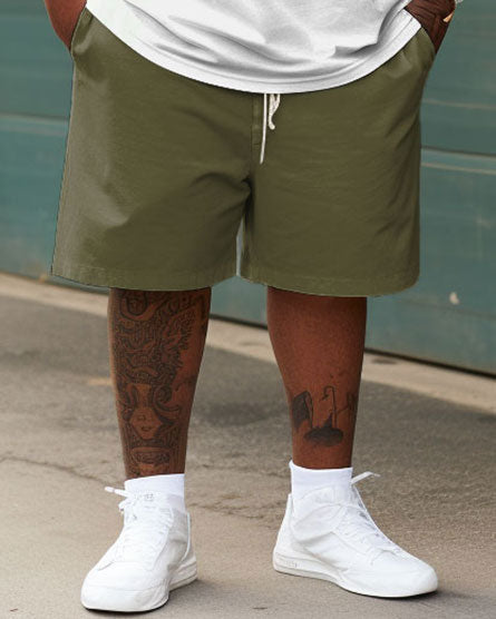 Big & Tall Gradient T-Shirt Shorts Set for big men view 3