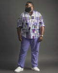 Big & Tall Graphic Graffiti T-Shirt Pants Set for big men view 1