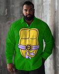 Big & Tall Graphic Shirt Pants Set for big men