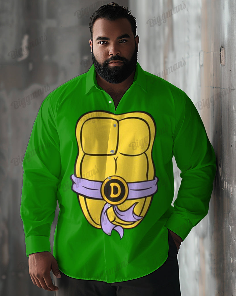 Big & Tall Graphic Shirt Pants Set for big men
