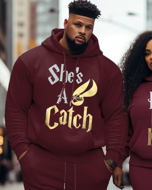 Big & Tall Hoodie Sweatpants Set for big men view 2