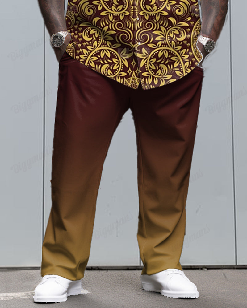Big & Tall Graphic Floral Two-piece Set for big men view 3