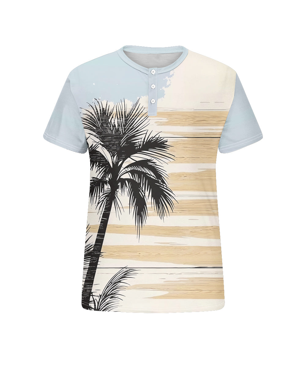 Big & Tall Blue Hawaiian Striped T-Shirt for big men view 4