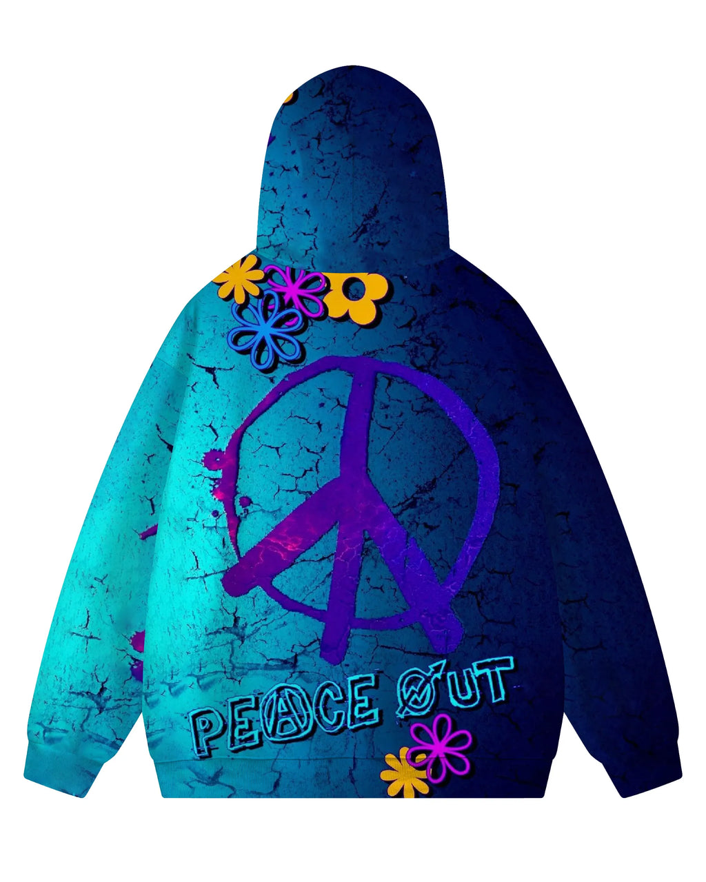 Big & Tall Blue Floral Hoodie Sweatpants Set for big men view 7