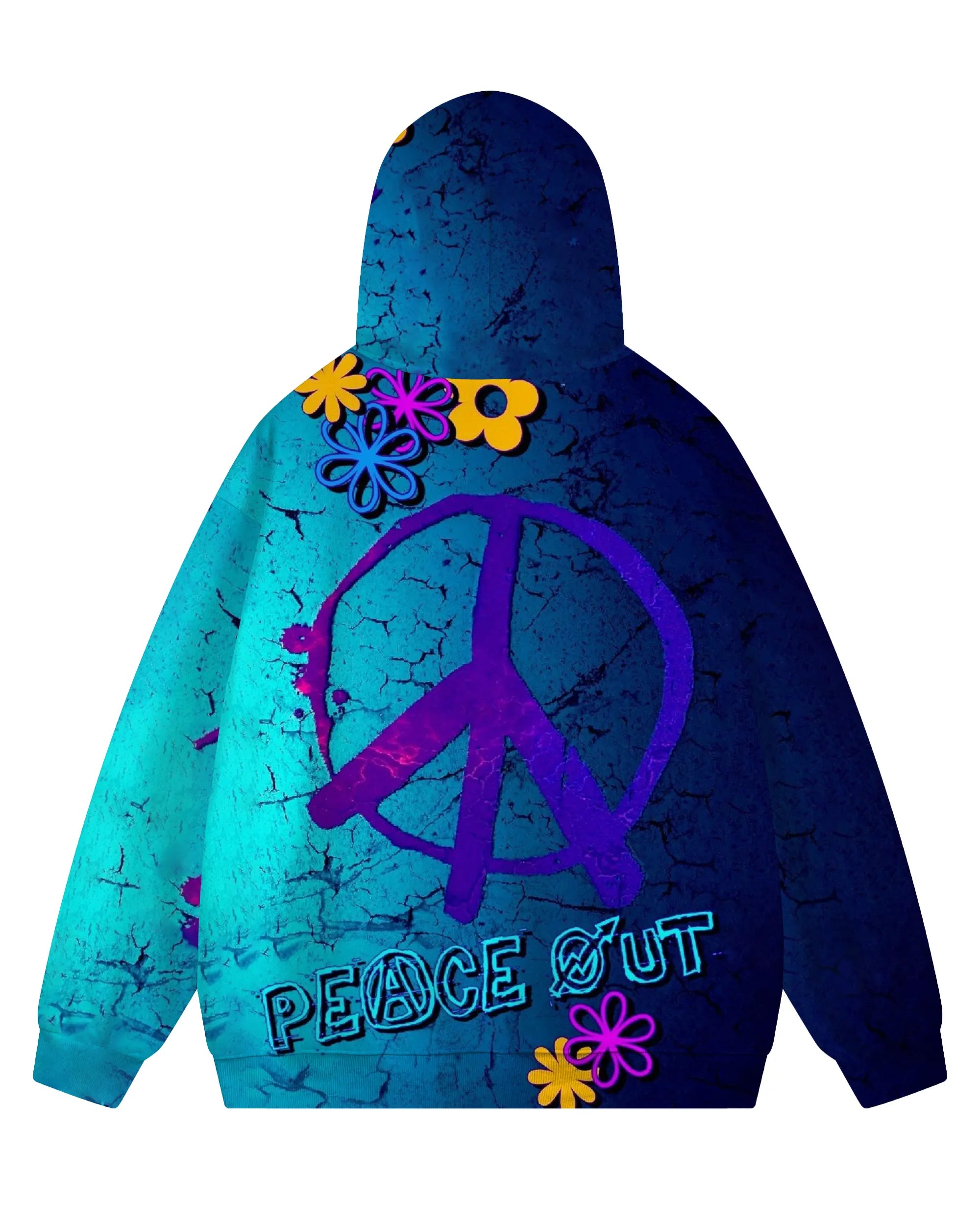 Big & Tall Blue Floral Hoodie Sweatpants Set for big men view 7