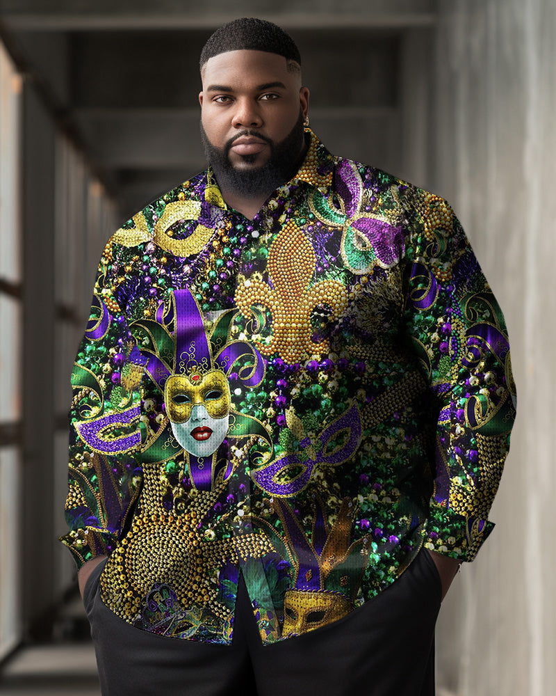 Big & Tall Graphic Long Sleeve Shirt for big men view 1