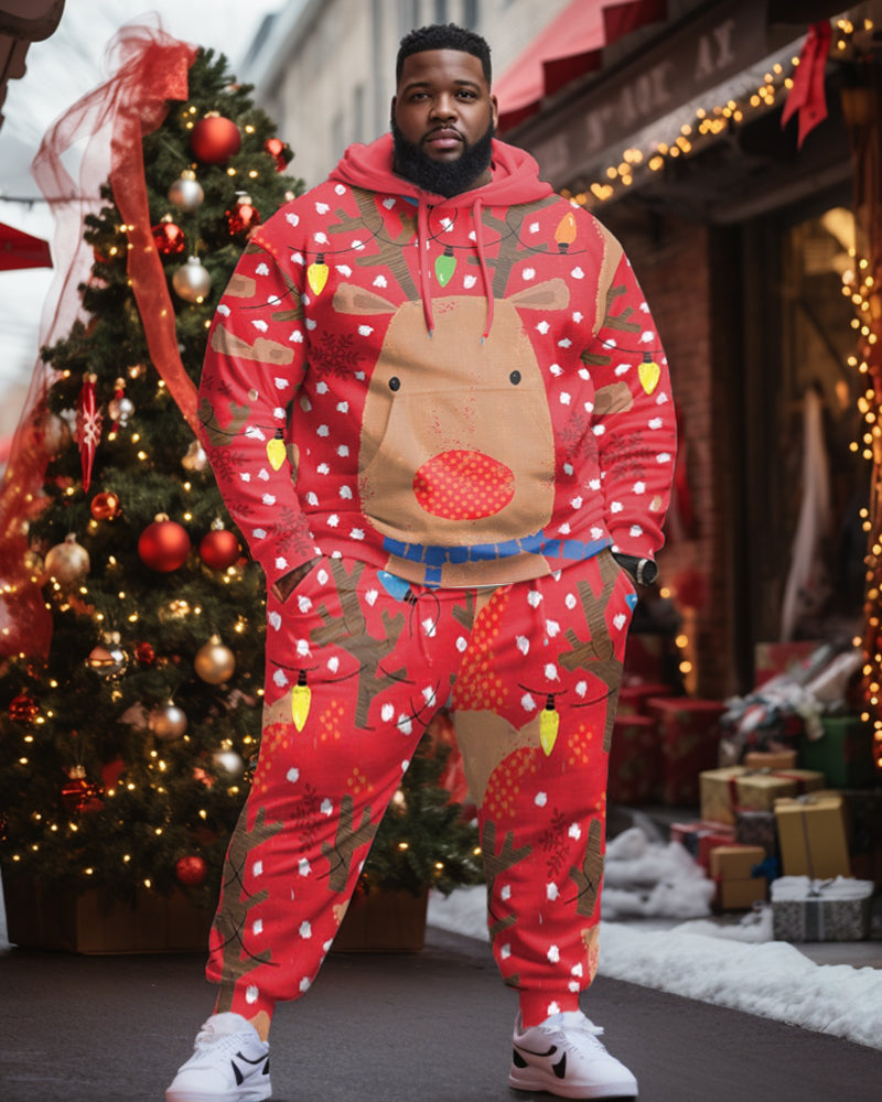 Big & Tall Hoodie Sweatpants Set for big men view 1