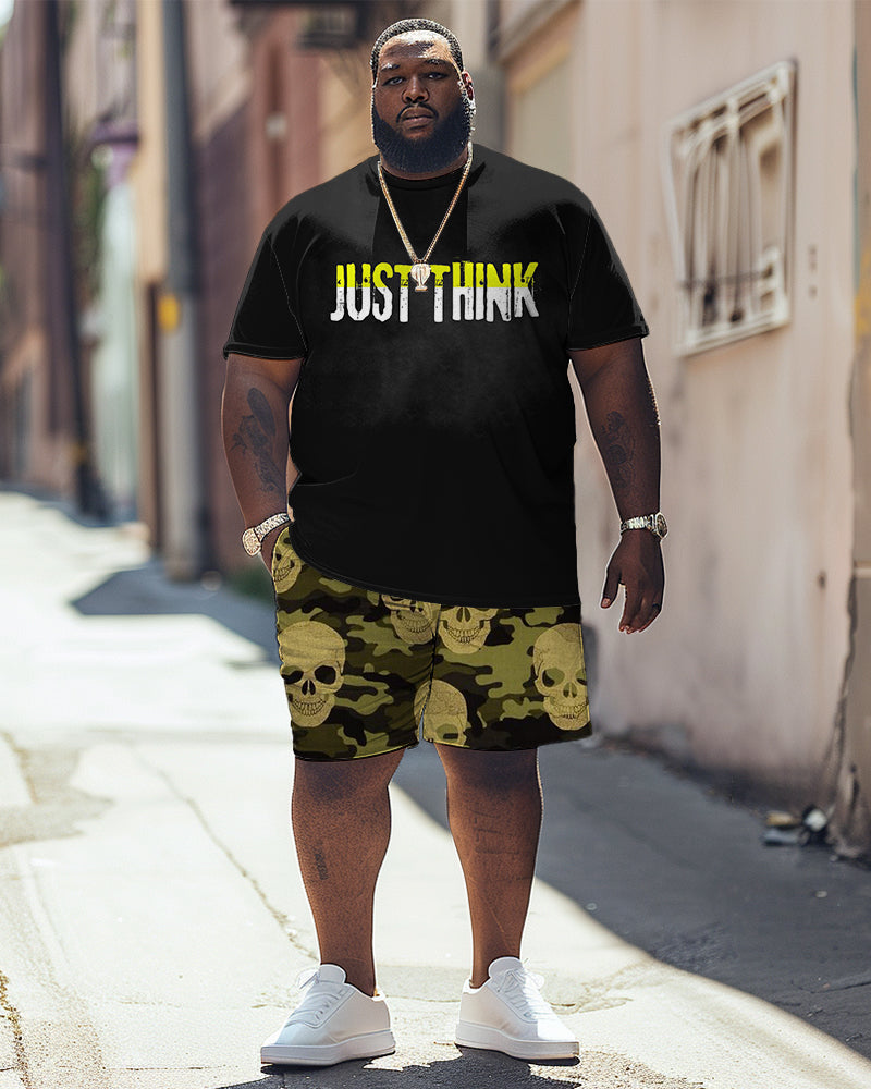 Big & Tall Graphic Skull Two-piece Set for big men view 1