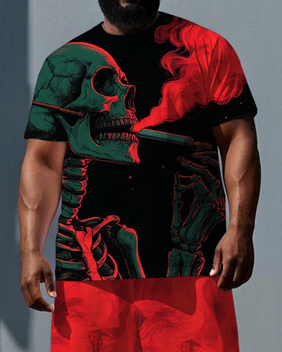 Big & Tall Graphic Skull Two-piece Set for big men view 2